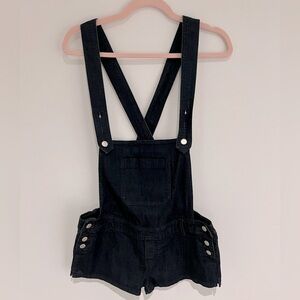 UB Jeans Women’s EUC Overall Romper Dark Blue Adjustable Shoulder Straps Size: L